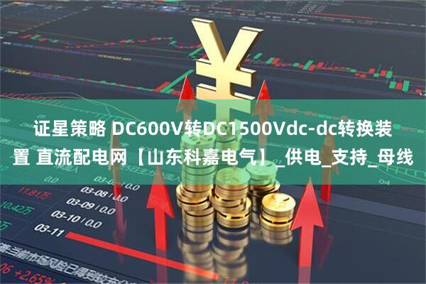 证星策略 DC600V转DC1500Vdc-dc转换装置 直流配电网【山东科嘉电气】_供电_支持_母线